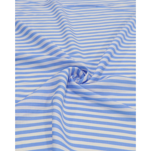 Tecido Viscose Texturizada Listrado Azul e Branco