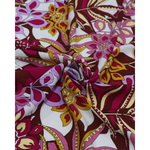 Tecido Viscose Estampa Boho Floral Colorido (1.3m)
