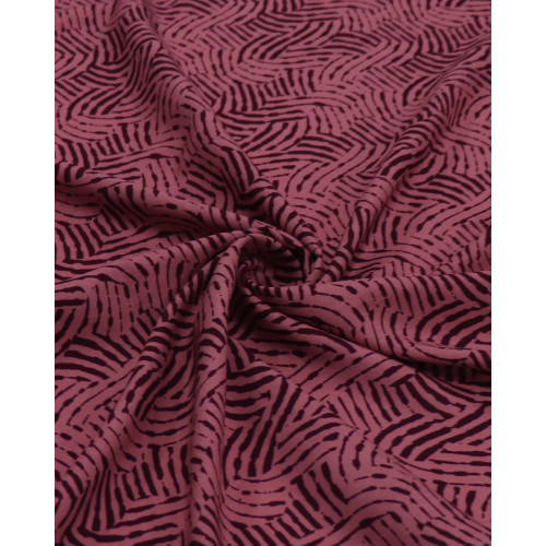 Tecido Viscose Estampa Digital Vinho e Rosa