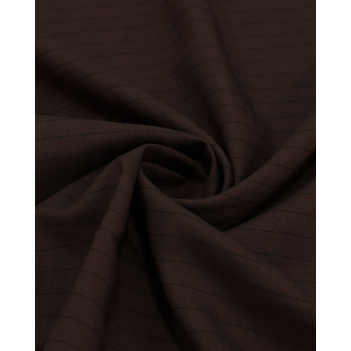 Tecido Alfaiataria de Viscose Risca de Giz Preto e Marrom