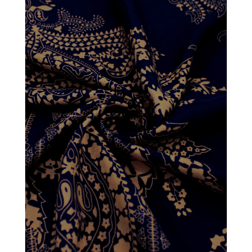 Tecido Viscose Arabescos em Cashmere Argila e Preto