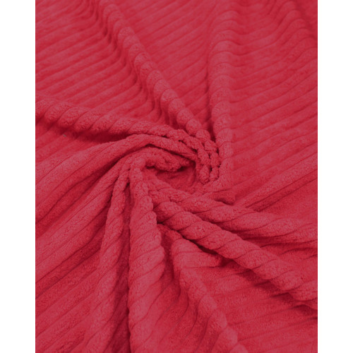 Tecido Veludo Cotelê Jumbo Vermelho Rubi