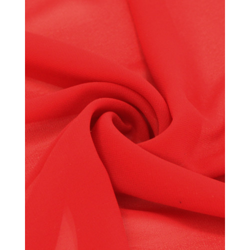 Tecido Crepe Chiffon Vermelho Valentino
