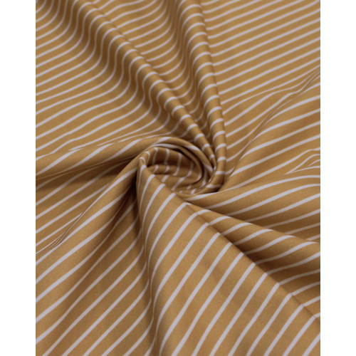 Tecido Micro Fibra de Alfaiataria Italiano Listras Finas Branco e Palha