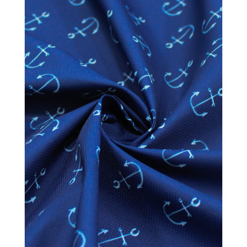 Tecido Tactel Âncoras Tons de Azul