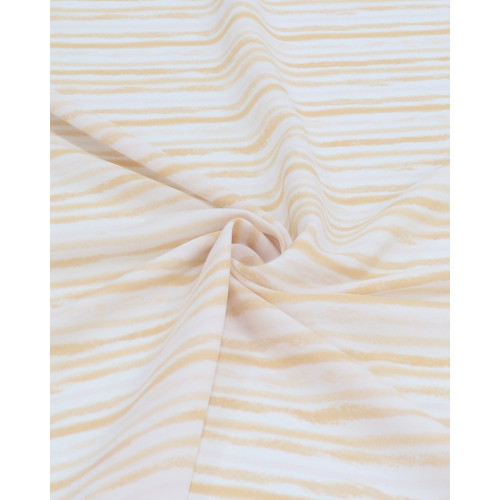 Tecido Crepe Koshibo leve Listrado Tons de Laranja