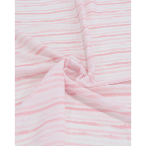 Tecido Crepe Koshibo Leve Listrado Tons de Rosa