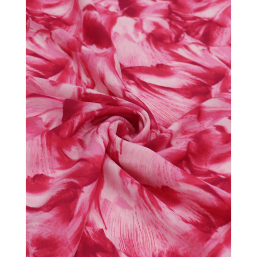 Tecido Crepe Koshibo Leve Macro Pétalas Tons de Rosa