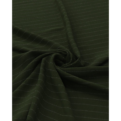 Tecido Crepe Duna Risca de Giz Branco e Verde Militar