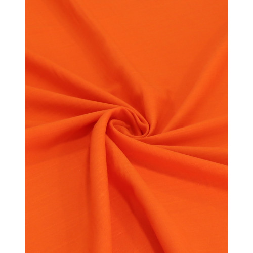 Tecido Viscose Texturizada Laranja Cenoura - 10 METROS