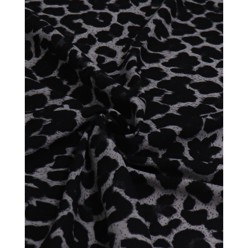 Tecido Viscose Animal Print Cinza