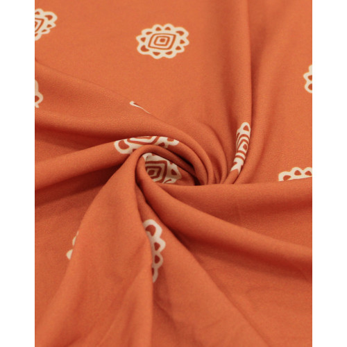 Tecido Viscose Premium Mandalas Argila e Terracota