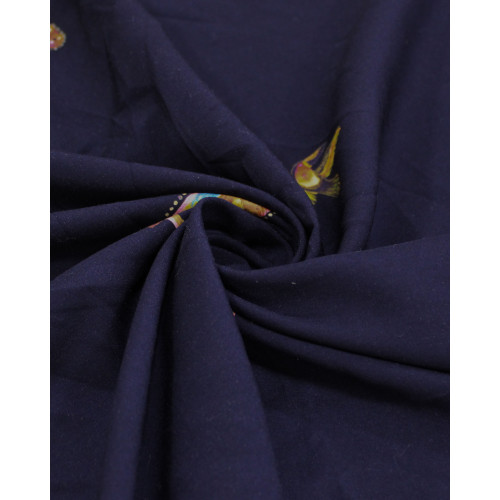 Tecido Viscose Premium  Animais e Guaraná Colorido e Preto