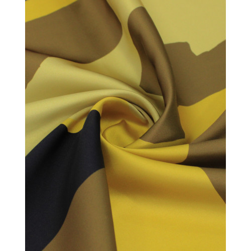 Tecido Crepe Silk Italiano Macro Camuflado Colorido