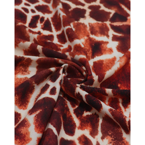 Tecido Viscose Italiano Animal Print Tons Quentes
