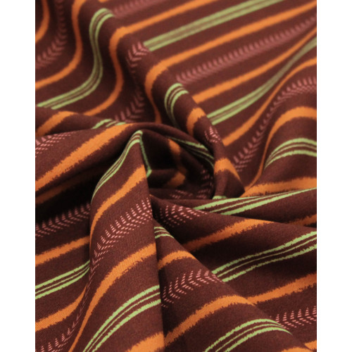 Tecido Viscose Multi Listras Tons Terrosos