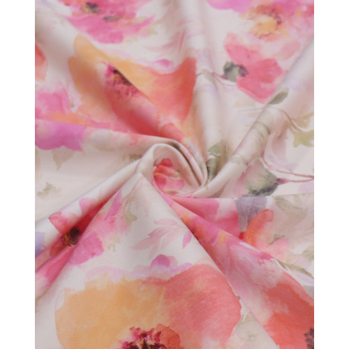 Tecido Sarja Italiano Tapete Floral Tie Dye Tons Pastéis