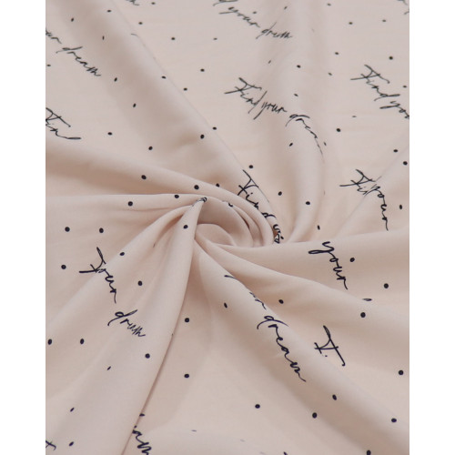 Tecido Viscose Italiano Micro Poá e Rubirca Preto e Rosé