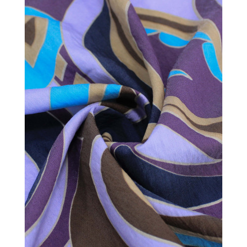 Tecido Viscose Mista com Poliamida Grosso Macro Cashmere Tons Frios e Lilás