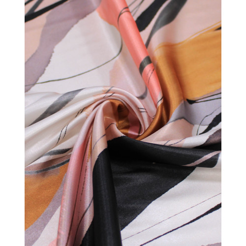 Tecido Crepe Silk Italiano Listras Onduladas Coloridas