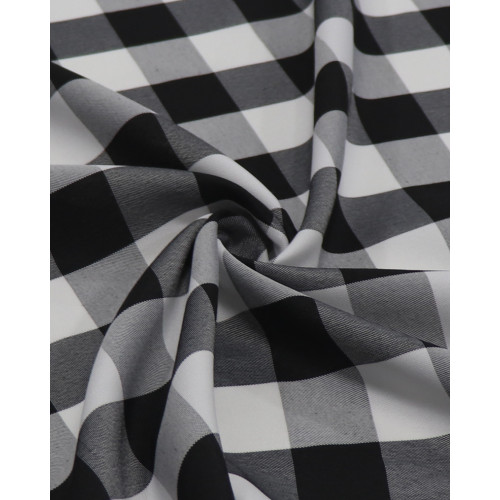 Tecido Oxford Quadriculado Branco e Preto
