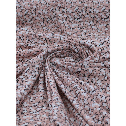 Tecido Tricoline Italiano Micro Floral Rosé e Branco