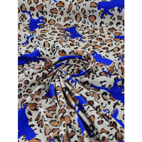 Tecido Crepe Bubble Italiano Animal Print e Onça