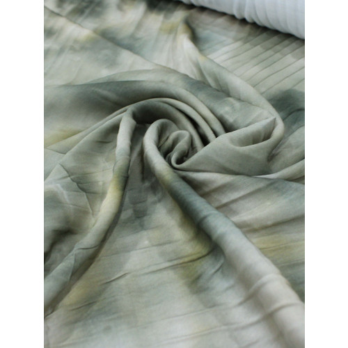 Tecido Viscose Italiano Tie Dye Tons de Verde