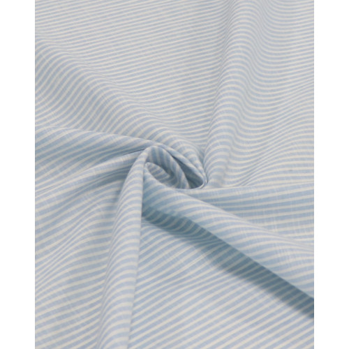 Tecido Tricoline Verano Flamê Listras Finas Branco e Azul