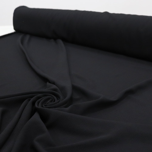 Tecido Crepe Bubble com Elastano Preto