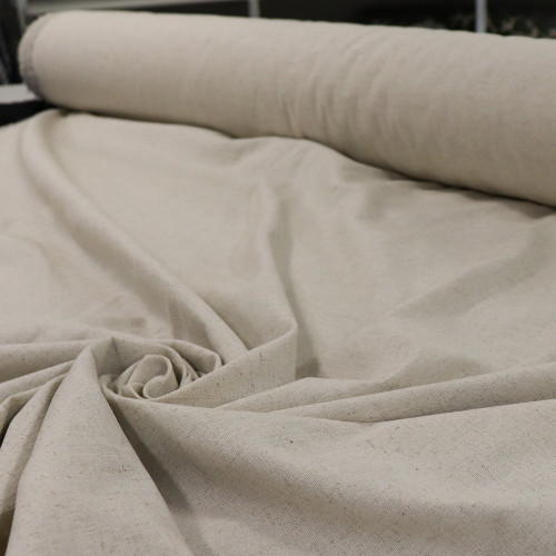 Tecido Linho Misto Rústico Cru com Elastano