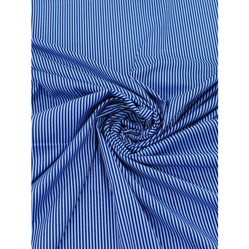 Tecido Tricoline Mista Maquinetada Azul Marinho e Azul