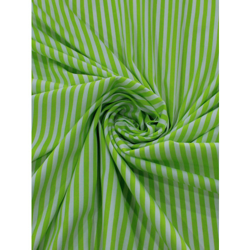 Tecido Viscose Mista com Elastano Listras Verde e Branco