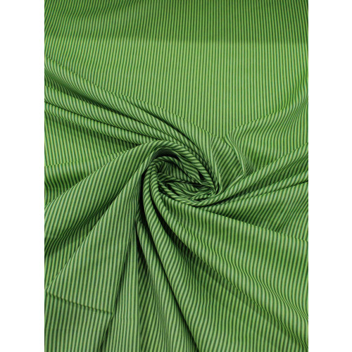 Tecido Viscose Mista Maquinetada Micro Listras Tons de Verde