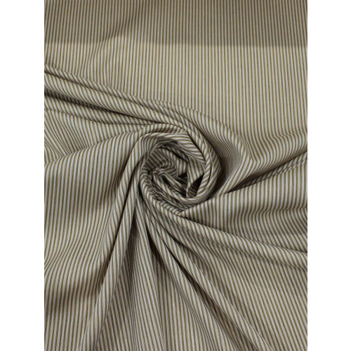 Tecido Viscose Mista Casca de Arvore Micro Listras Nude e Marrom