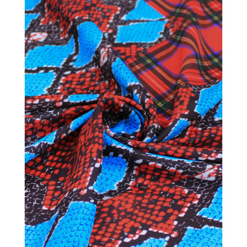 Tecido Crepe Silk Italiano Multi Estampas Verticais Colorido