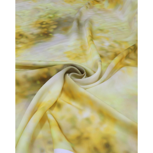 Tecido Crepe Silk Italiano Tie Dye Amarelo