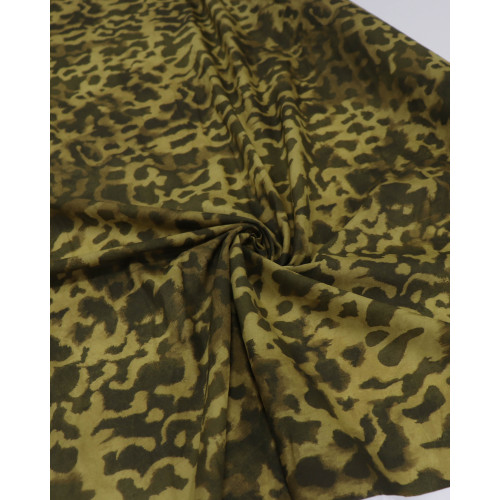 Tecido Cambraia Italiano Animal Print Verde Musgo (0.9m)