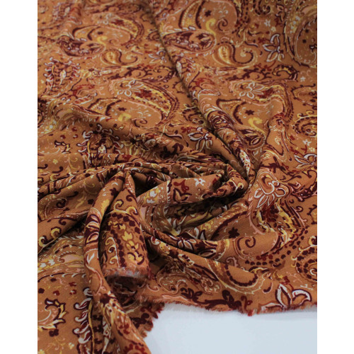 Tecido Viscose Texturizada Cashmere Tons Terrosos