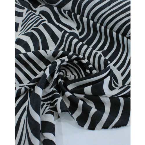 Tecido Viscose Mista com Poliamida Macro Zebras