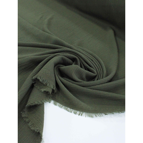 Tecido Crepe Bubble com Elastano Verde Militar