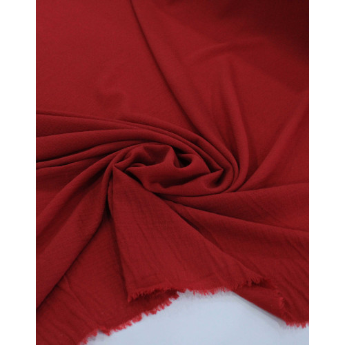 Tecido Crepe Bubble com Elastano Vermelho Rubi