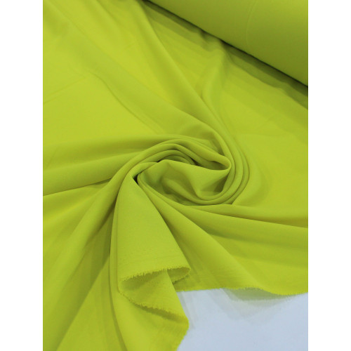 Tecido Crepe Koshibo Leve Amarelo Neon