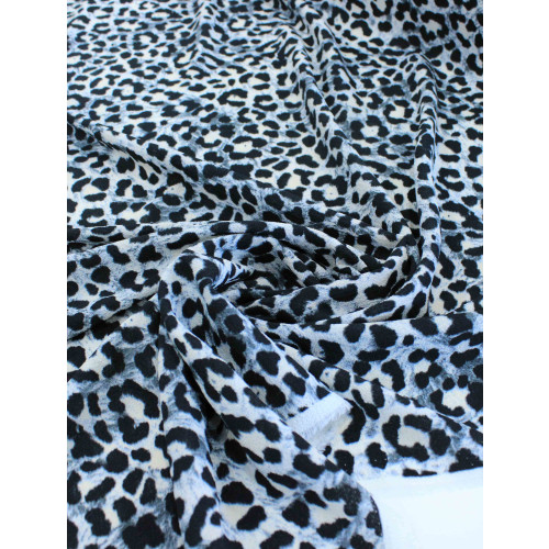 Tecido Crepe Bubble com Elastano Animal Print Clássico