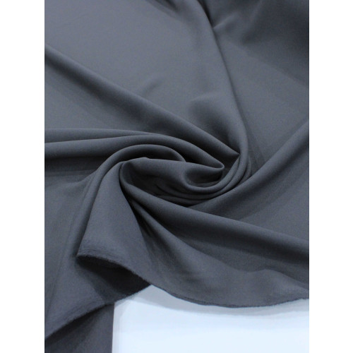 Tecido Crepe Georgette Cinza Chumbo