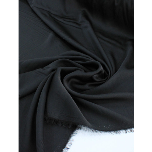 Tecido Crepe Bubble Acetinado Preto