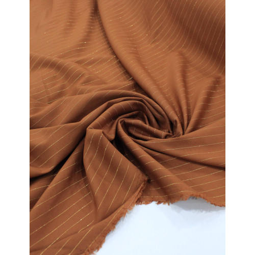 Tecido Viscose com Lurex Terracota