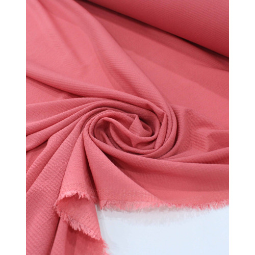 Tecido Crepe Bubble com Elastano Rosé Forte