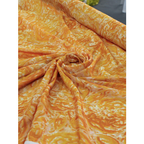 Tecido Viscose Italiano Pinturas Abstratas Ferrugem