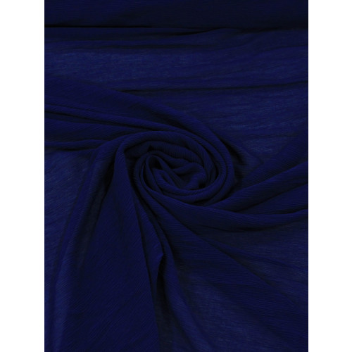 Tecido Crepe Micro Plissado Azul Marinho